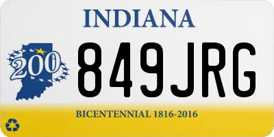 IN license plate 849JRG