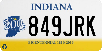 IN license plate 849JRK