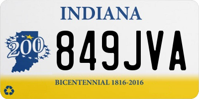 IN license plate 849JVA