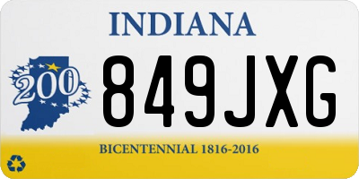 IN license plate 849JXG