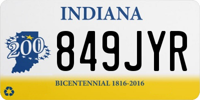 IN license plate 849JYR