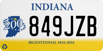 IN license plate 849JZB