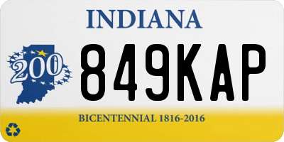 IN license plate 849KAP