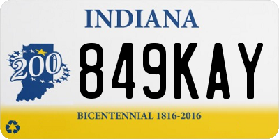 IN license plate 849KAY