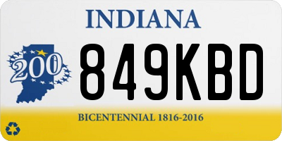 IN license plate 849KBD