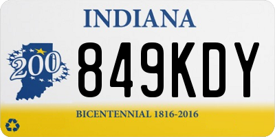 IN license plate 849KDY