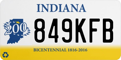 IN license plate 849KFB