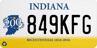 IN license plate 849KFG