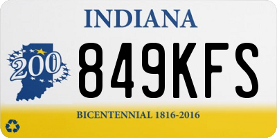 IN license plate 849KFS