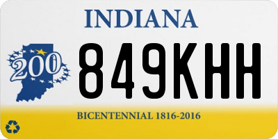 IN license plate 849KHH
