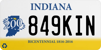 IN license plate 849KIN