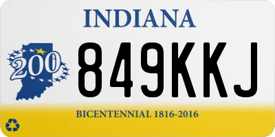 IN license plate 849KKJ