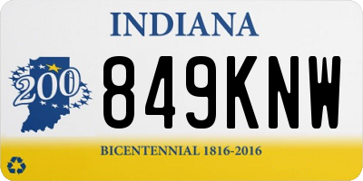 IN license plate 849KNW