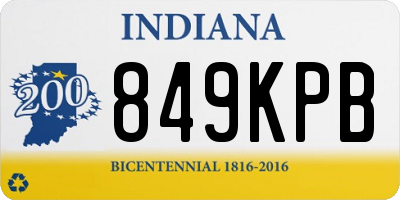 IN license plate 849KPB