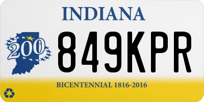IN license plate 849KPR