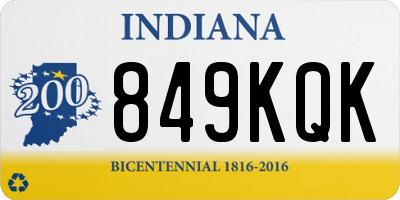 IN license plate 849KQK