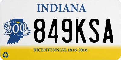 IN license plate 849KSA