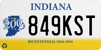 IN license plate 849KST