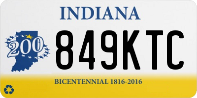 IN license plate 849KTC