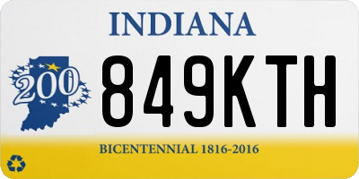 IN license plate 849KTH