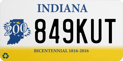 IN license plate 849KUT