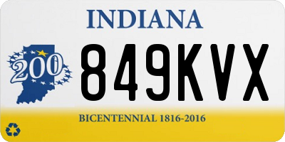 IN license plate 849KVX
