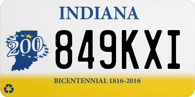 IN license plate 849KXI