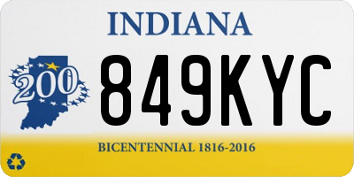 IN license plate 849KYC