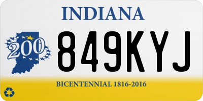 IN license plate 849KYJ