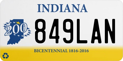 IN license plate 849LAN