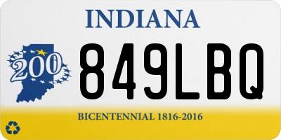 IN license plate 849LBQ