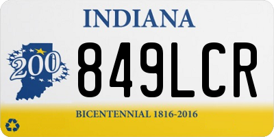 IN license plate 849LCR