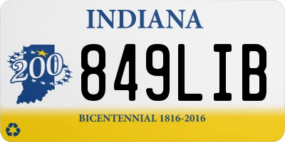 IN license plate 849LIB