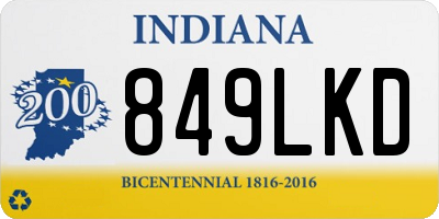 IN license plate 849LKD