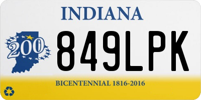 IN license plate 849LPK