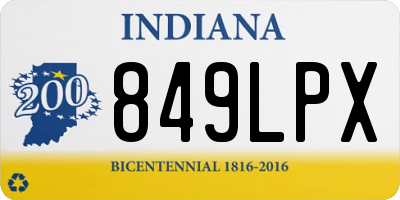IN license plate 849LPX
