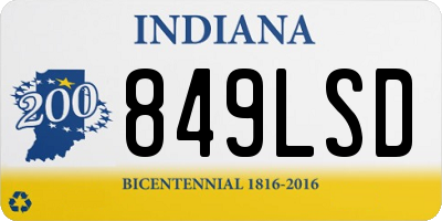 IN license plate 849LSD