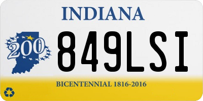IN license plate 849LSI