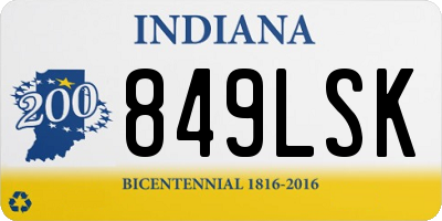 IN license plate 849LSK