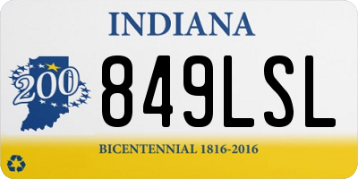 IN license plate 849LSL