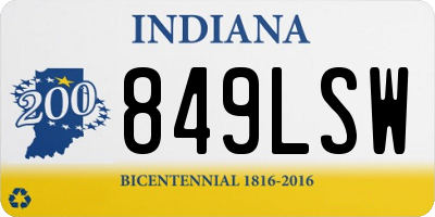 IN license plate 849LSW