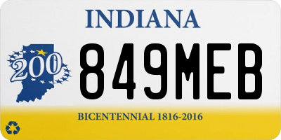 IN license plate 849MEB