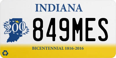 IN license plate 849MES