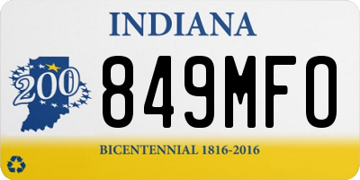 IN license plate 849MFO