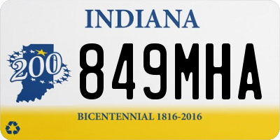 IN license plate 849MHA
