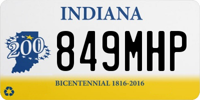 IN license plate 849MHP