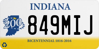 IN license plate 849MIJ