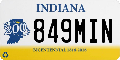 IN license plate 849MIN