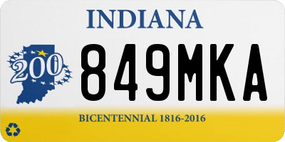 IN license plate 849MKA