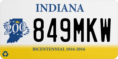 IN license plate 849MKW